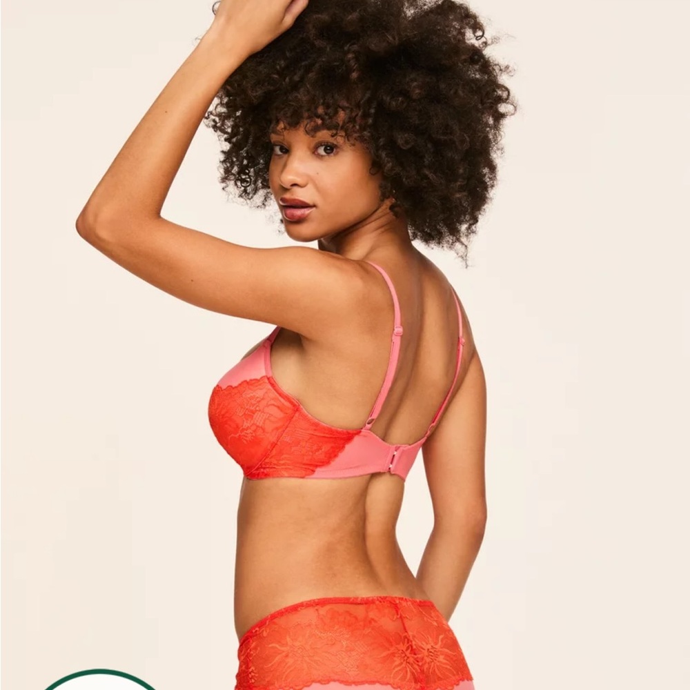 Adore Me Coral Lace Bra NWT - Picture 5 of 7